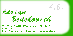 adrian bedekovich business card